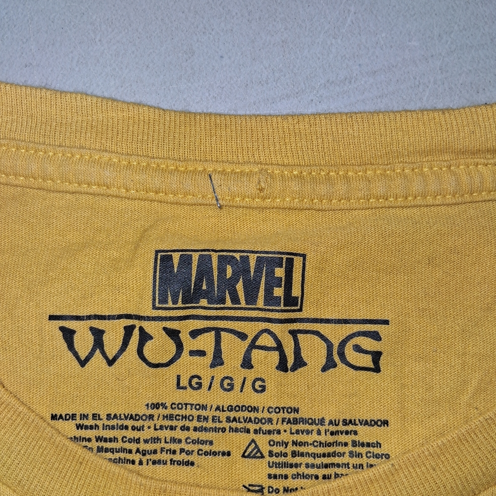 Wu-Tang Clan MARVEL BLACK PANTHER Yellow Long Sleeve Graphic Tee - Picture 7 of 7